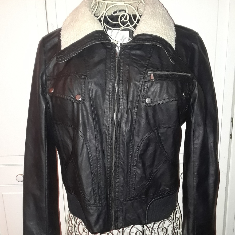 Exhilaration Motto Leather Jacket